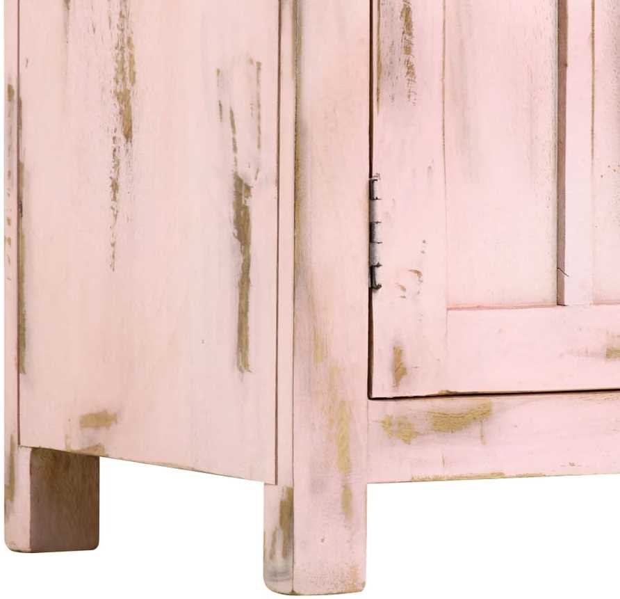 Šoninė spintelė, švies. rož. sp., 110x35x70cm, mango med. mas.