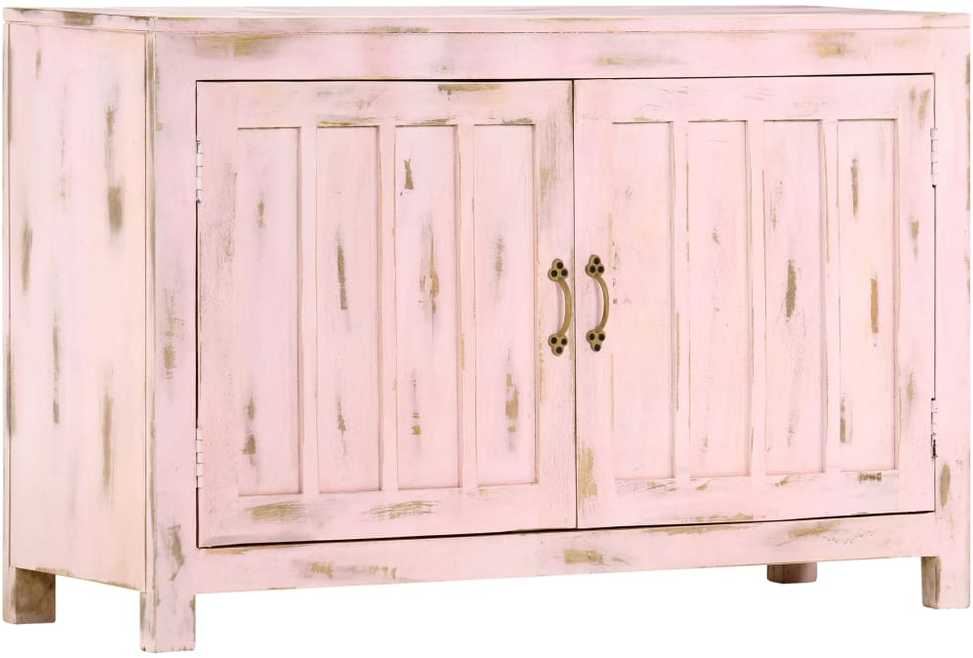 Šoninė spintelė, švies. rož. sp., 110x35x70cm, mango med. mas.