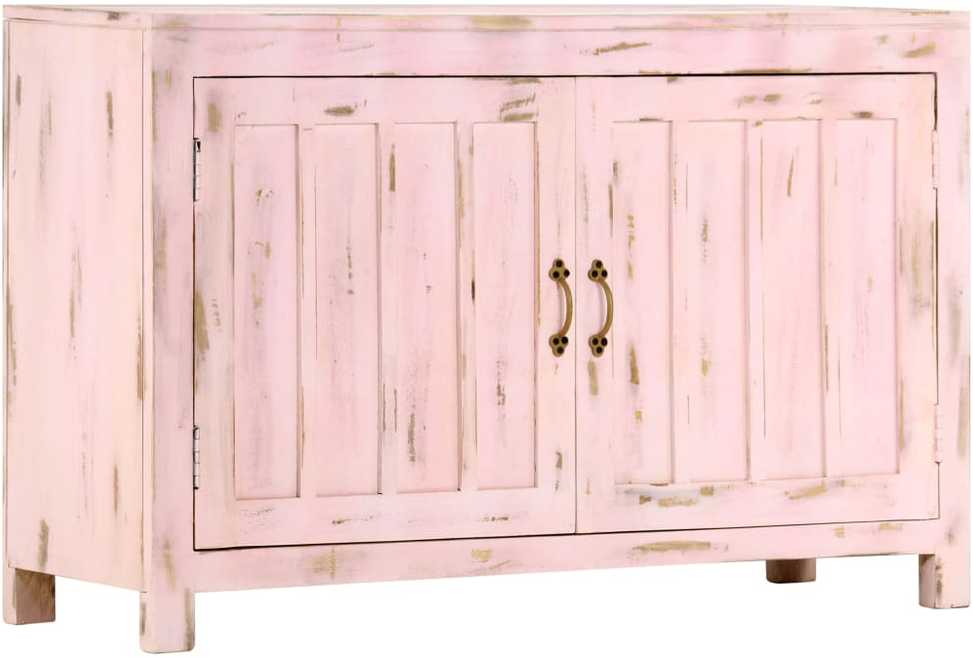 Šoninė spintelė, švies. rož. sp., 110x35x70cm, mango med. mas.