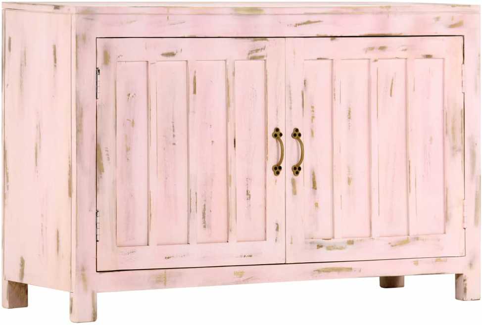 Šoninė spintelė, švies. rož. sp., 110x35x70cm, mango med. mas.