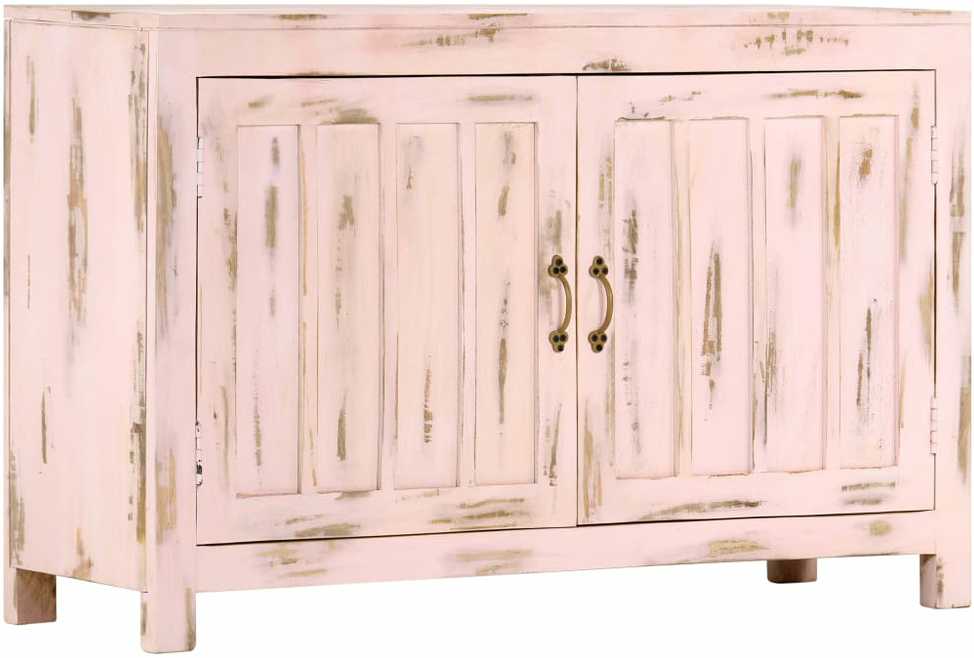 Šoninė spintelė, švies. rož. sp., 110x35x70cm, mango med. mas.