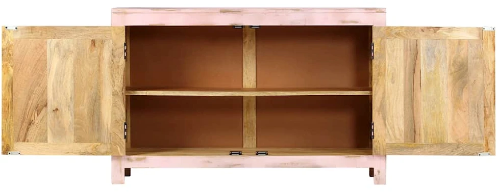 Šoninė spintelė, švies. rož. sp., 110x35x70cm, mango med. mas.