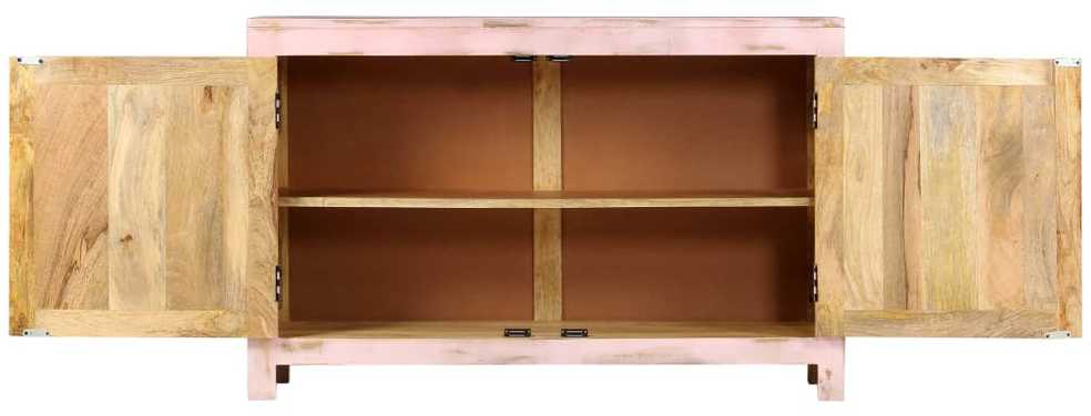 Šoninė spintelė, švies. rož. sp., 110x35x70cm, mango med. mas.