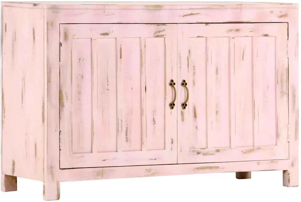 Šoninė spintelė, švies. rož. sp., 110x35x70cm, mango med. mas.