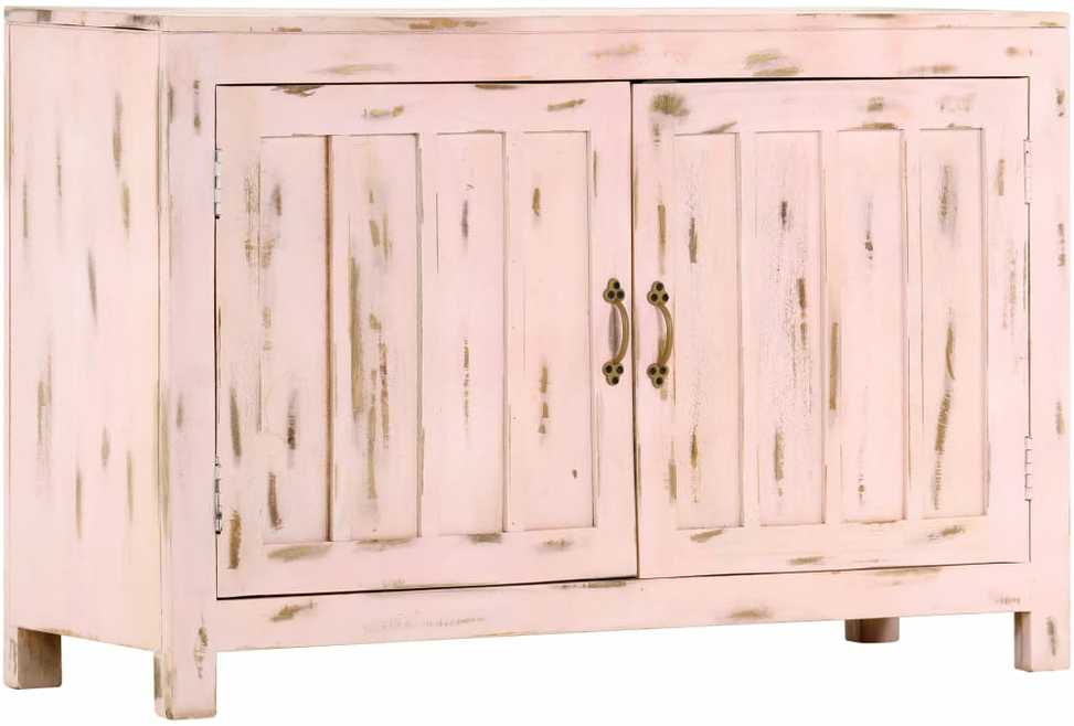 Šoninė spintelė, švies. rož. sp., 110x35x70cm, mango med. mas.