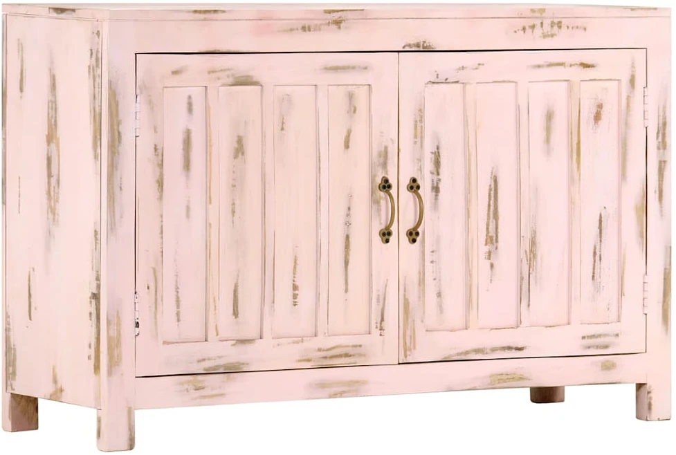 Šoninė spintelė, švies. rož. sp., 110x35x70cm, mango med. mas.