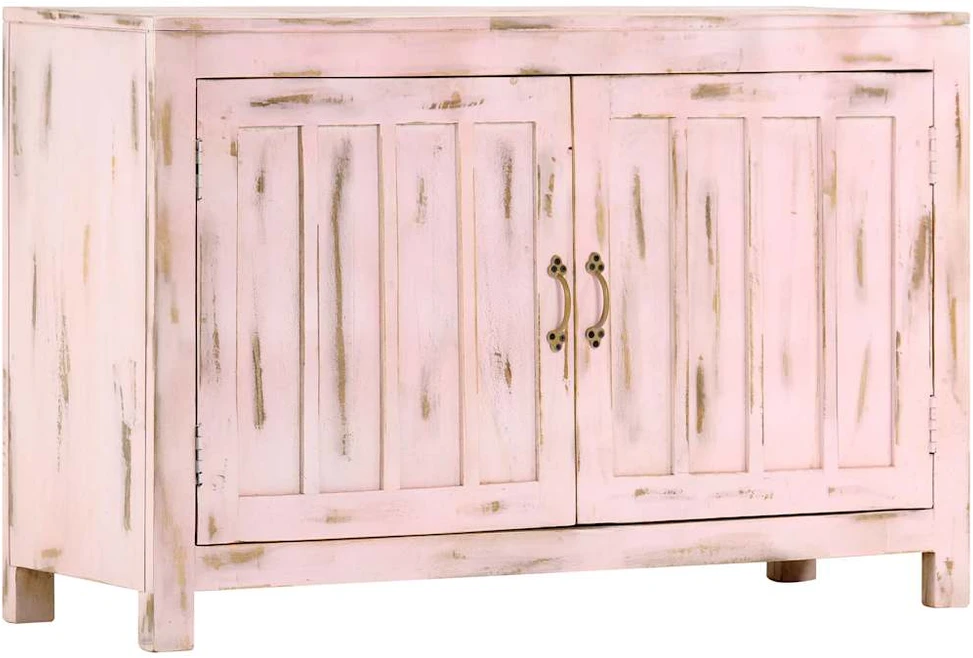 Šoninė spintelė, švies. rož. sp., 110x35x70cm, mango med. mas.