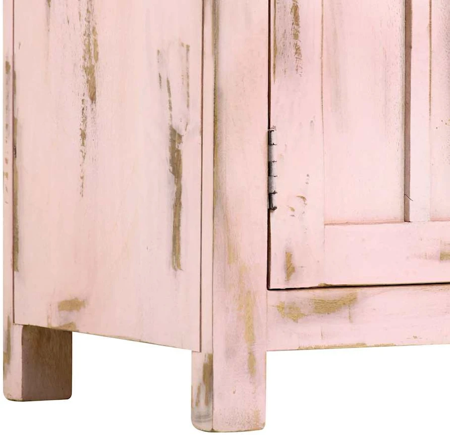 Šoninė spintelė, švies. rož. sp., 110x35x70cm, mango med. mas.