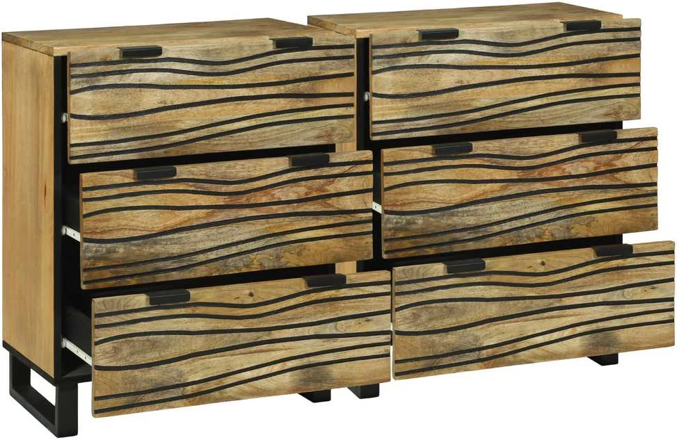 Šoninė spintelė 2 vnt. Natūrali 120 x 33 x 75 cm