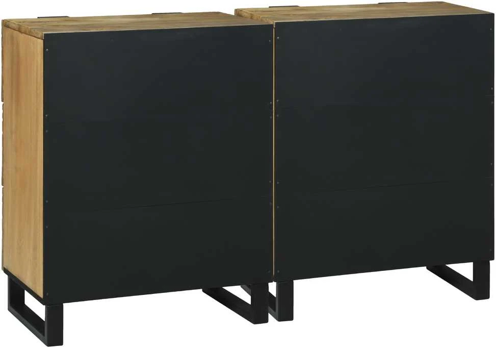 Šoninė spintelė 2 vnt. Natūrali 120 x 33 x 75 cm