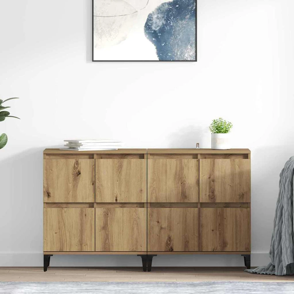 Šoninės lentynos 2 vnt. Amatininkų ąžuolas 60 x 35 x 70 cm