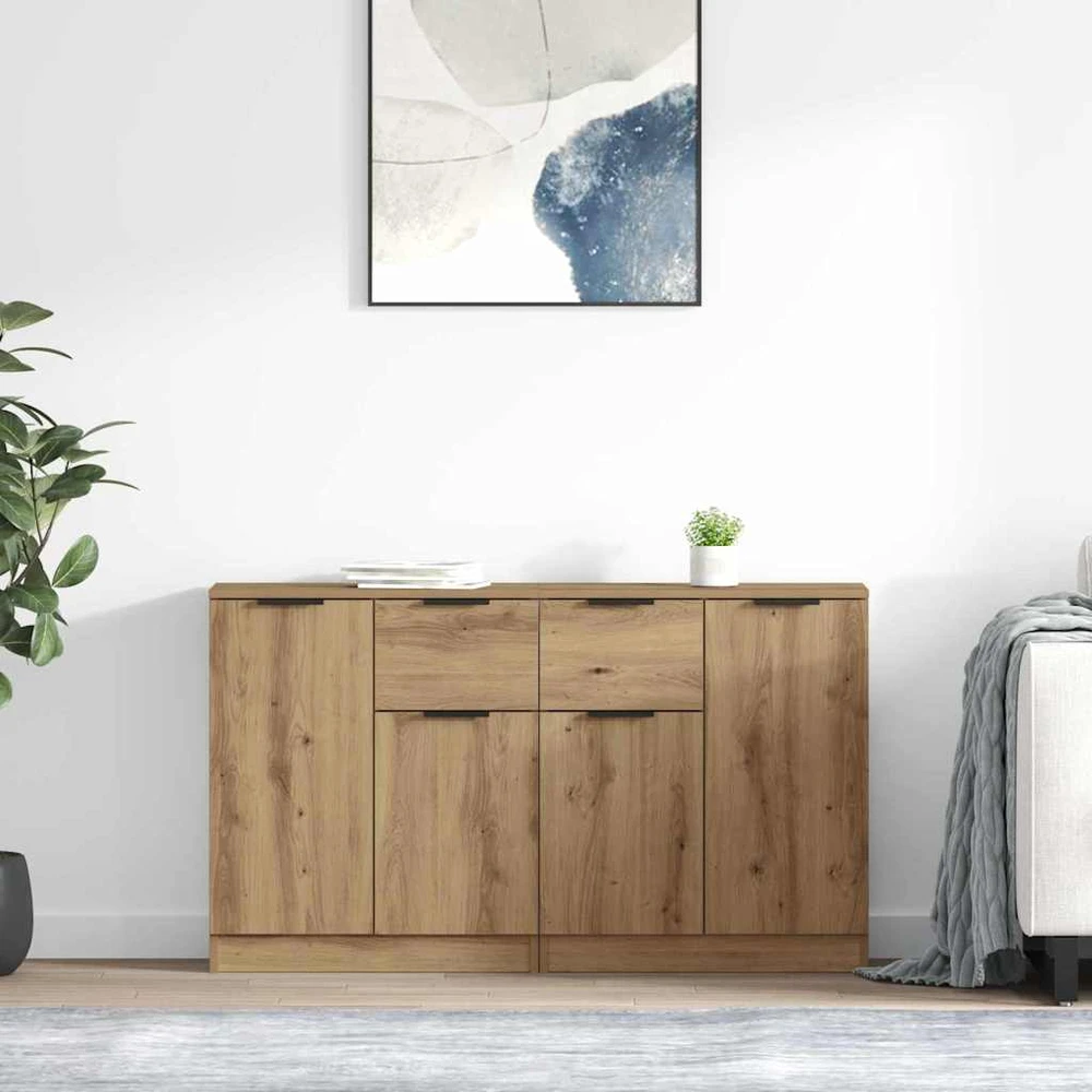 Šoninės lentynos 2 vnt. Amatininkų ąžuolas 60 x 30 x 70 cm