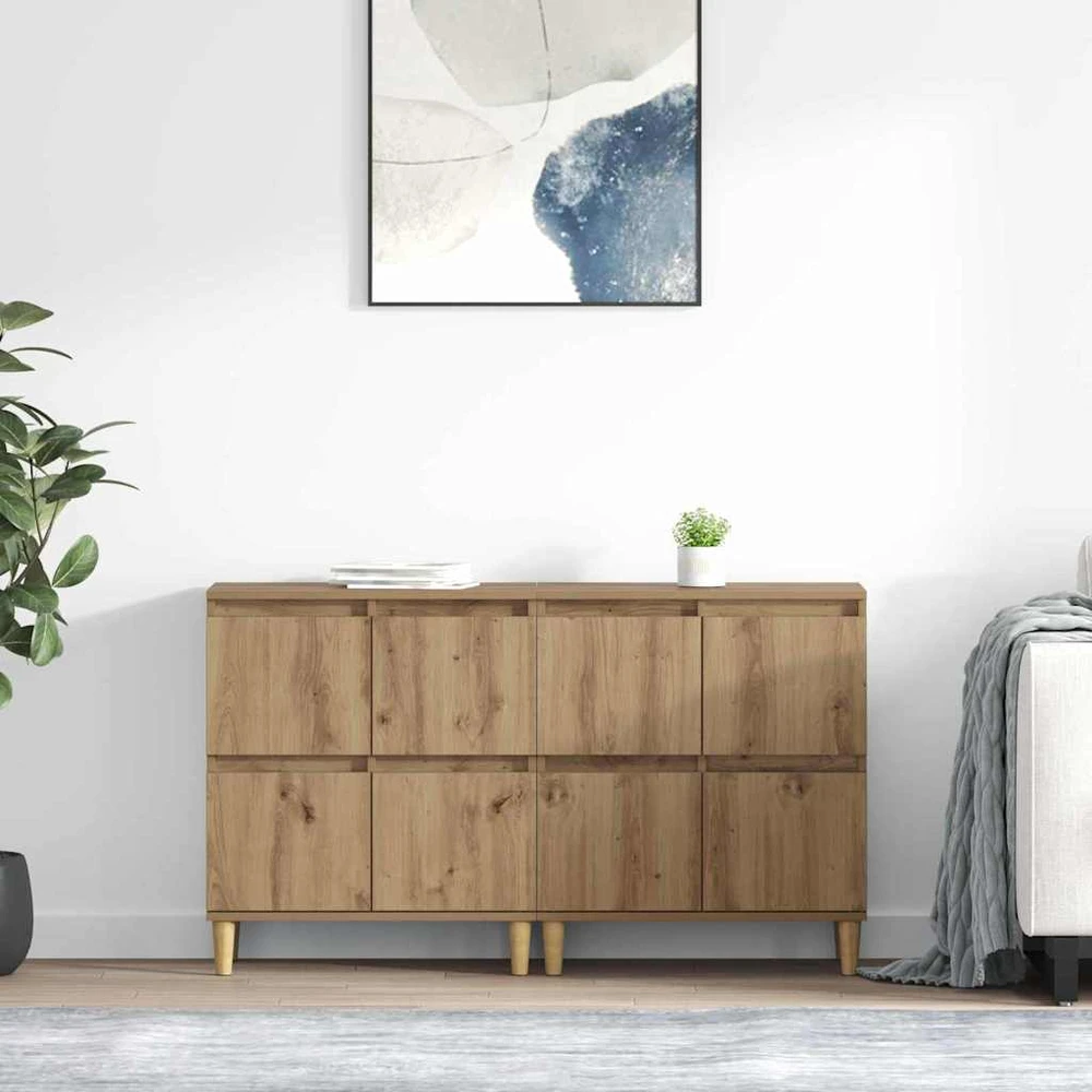 Šoninės lentynos 2 vnt. Amatininkų ąžuolas 60 x 35 x 70 cm