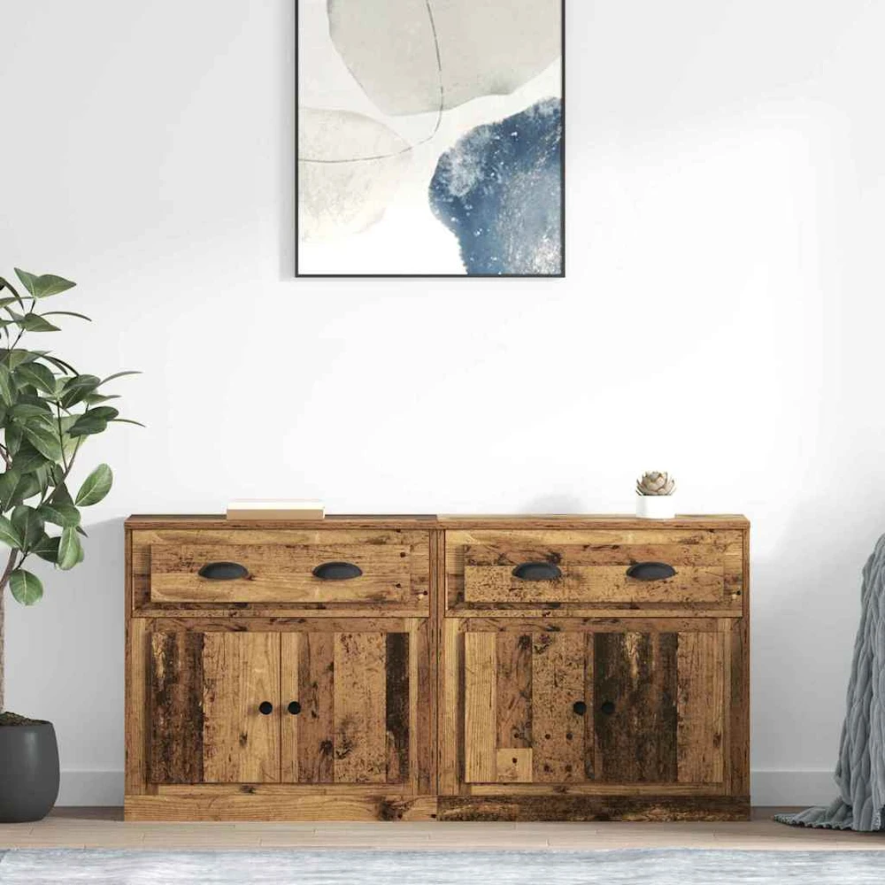 Šoninės lentynos 2 vnt. Senovinis medis 70 x 35,5 x 67,5 cm
