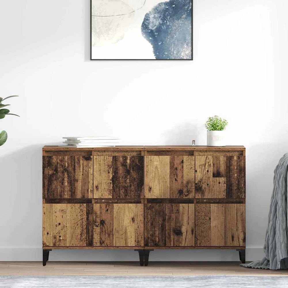 Šoninės lentynos 2 vnt. Senovinis medis 60 x 35 x 70 cm