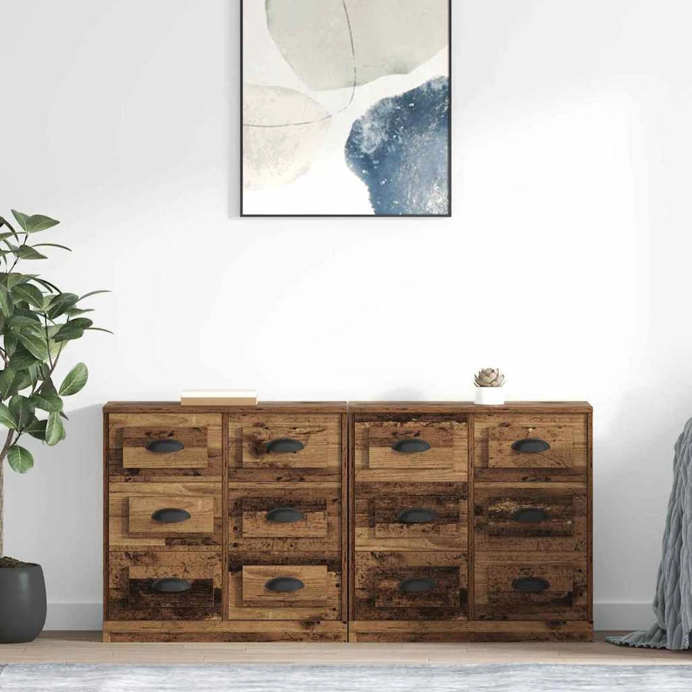 Šoninės lentynos 2 vnt. Senovinis medis 70 x 35,5 x 67,5 cm