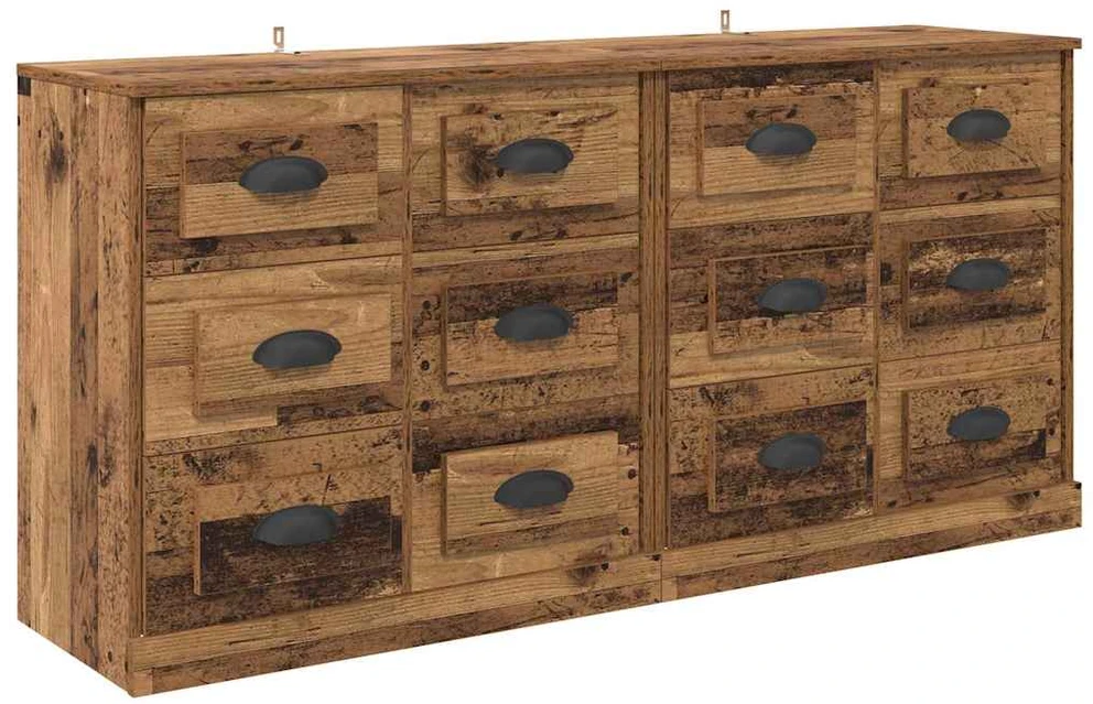 Šoninės lentynos 2 vnt. Senovinis medis 70 x 35,5 x 67,5 cm
