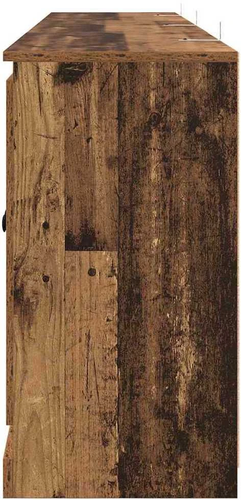 Šoninės lentynos 3 vnt. Juodojo ąžuolo 210 x 35,5 x 67,5 cm