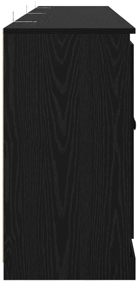Šoninės lentynos 3 vnt. Juodojo ąžuolo 210 x 35,5 x 67,5 cm