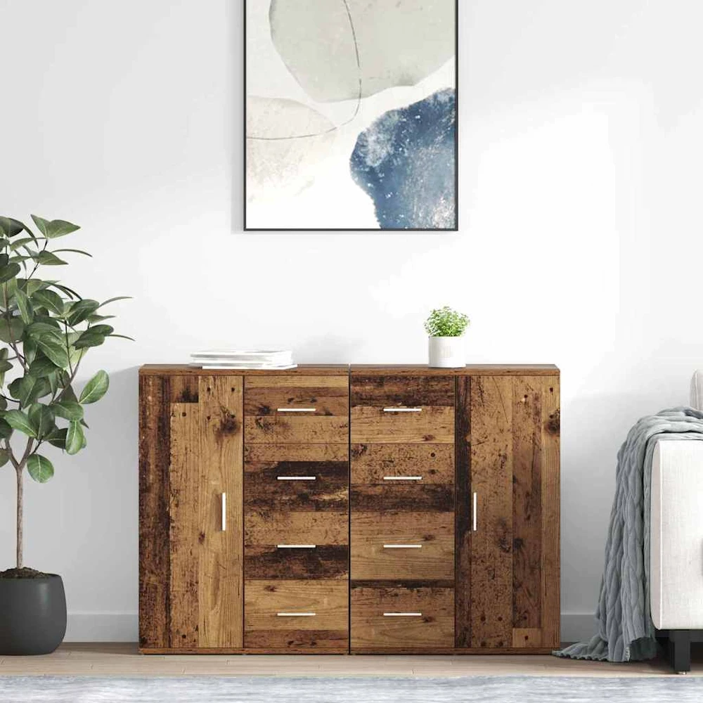 Šoninės lentynos CORONA 2 vnt. Senovinis medis 59 x 39 x 80 cm