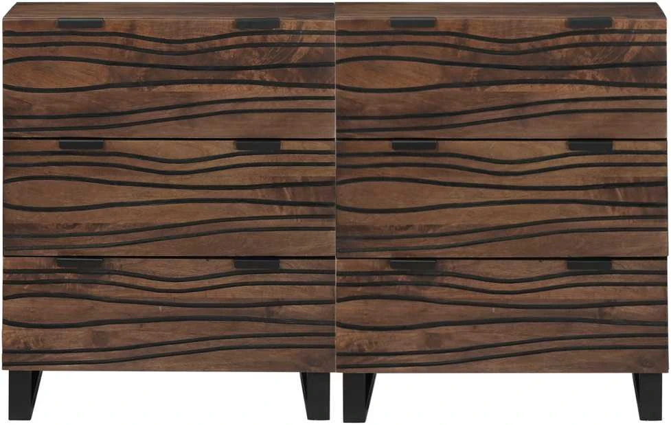 Šoninė spintelė 2 vnt. graikinis riešutmedis 120 x 33 x 75 cm