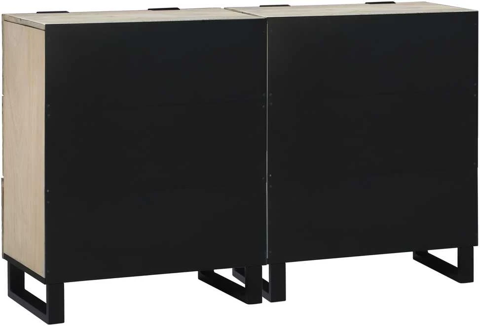 Šoninė spintelė 2 vnt. Balta 120 x 33 x 75 cm