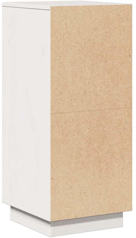 Šoninės spintelės, 2vnt., baltos, 31,5x34x75cm, pušies masyvas