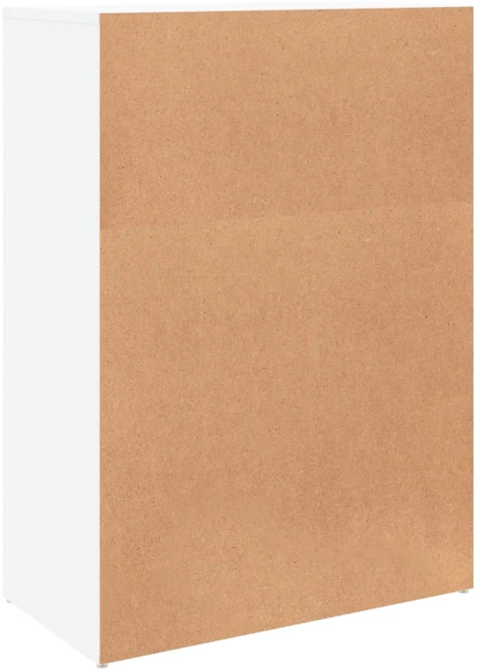 Šoninės spintelės, 2vnt., baltos, 60x31x84cm, apdirbta mediena