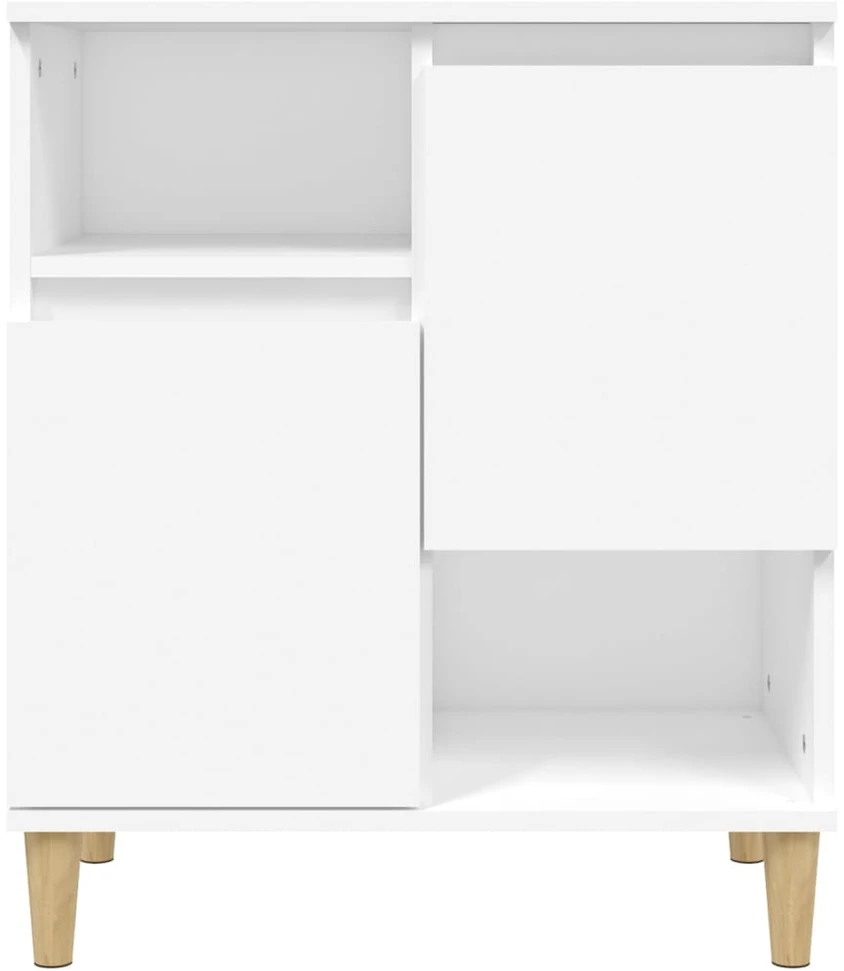 Šoninės spintelės, 2vnt., baltos, 60x35x70cm, apdirbta mediena