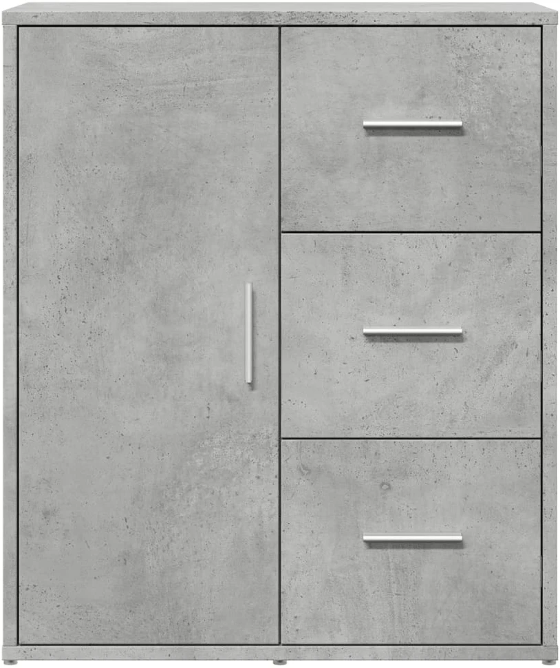 Šoninės spintelės, 2vnt., betono, 60x31x70cm, apdirbta mediena