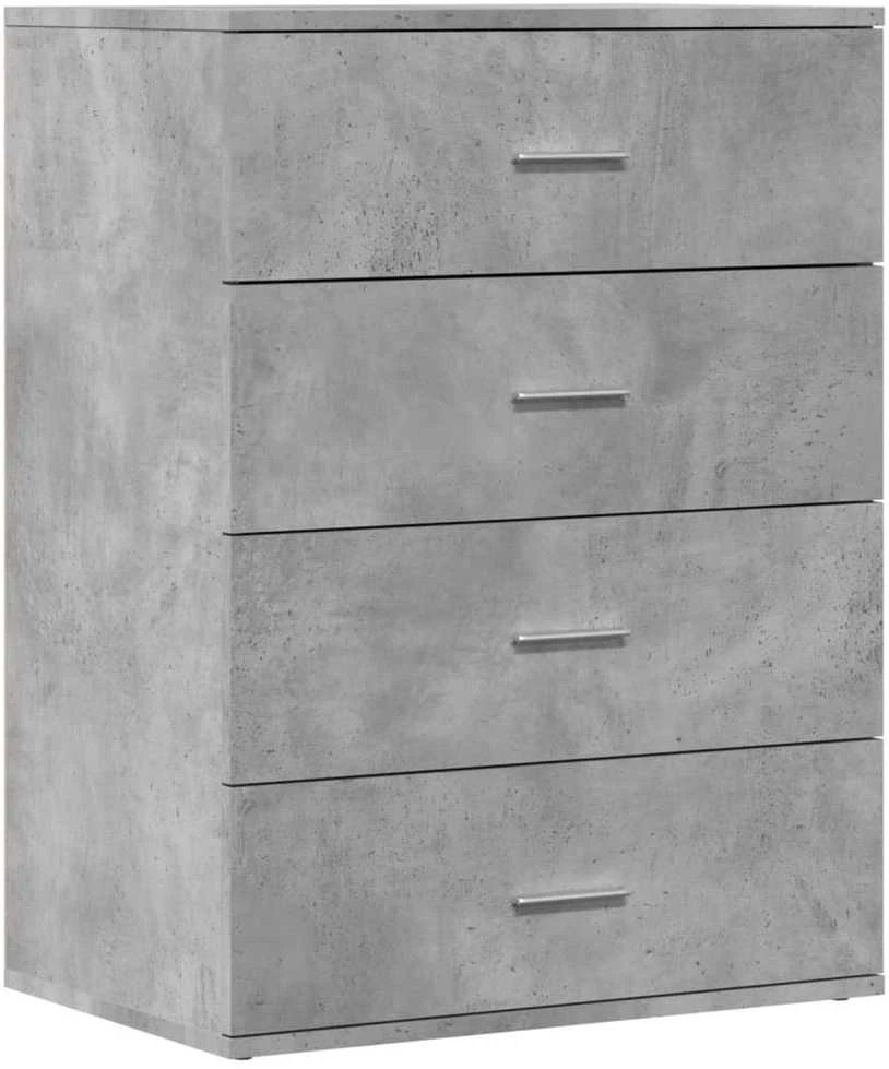 Šoninės spintelės, 2vnt., betono, 60x39x80cm, apdirbta mediena