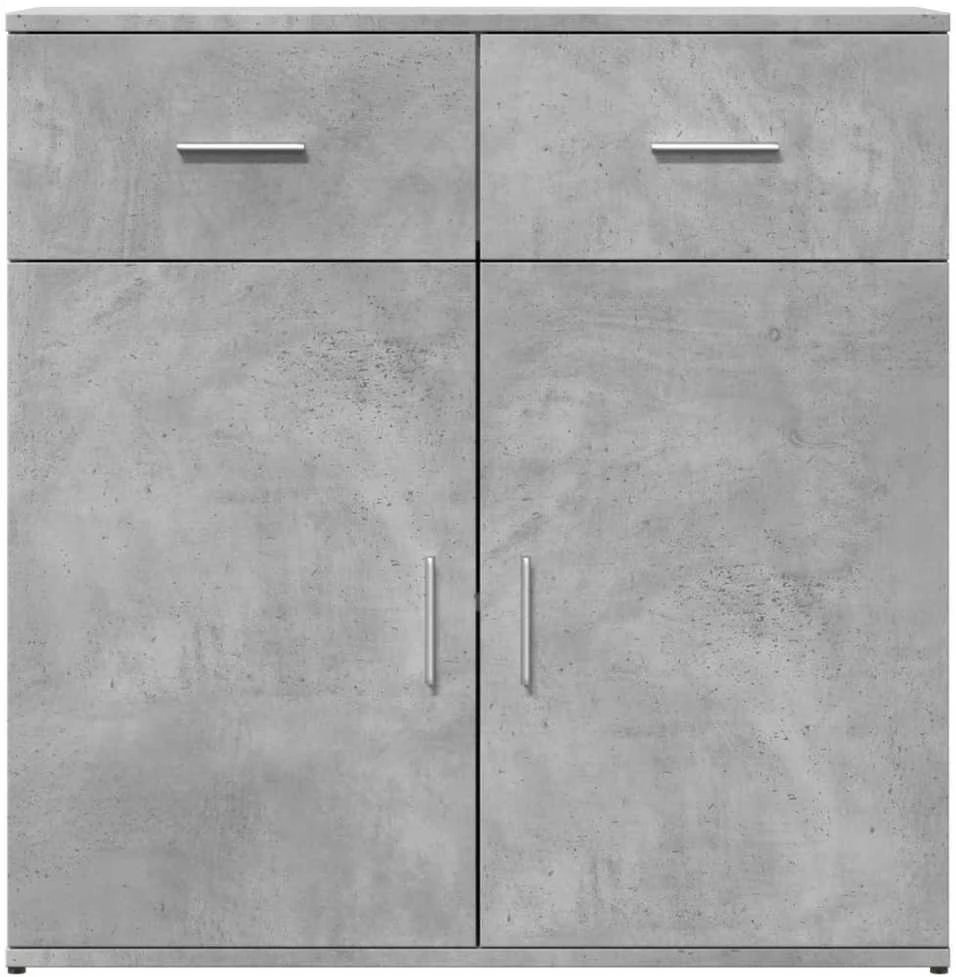 Šoninės spintelės, 2vnt., betono, 79x38x80cm, apdirbta mediena
