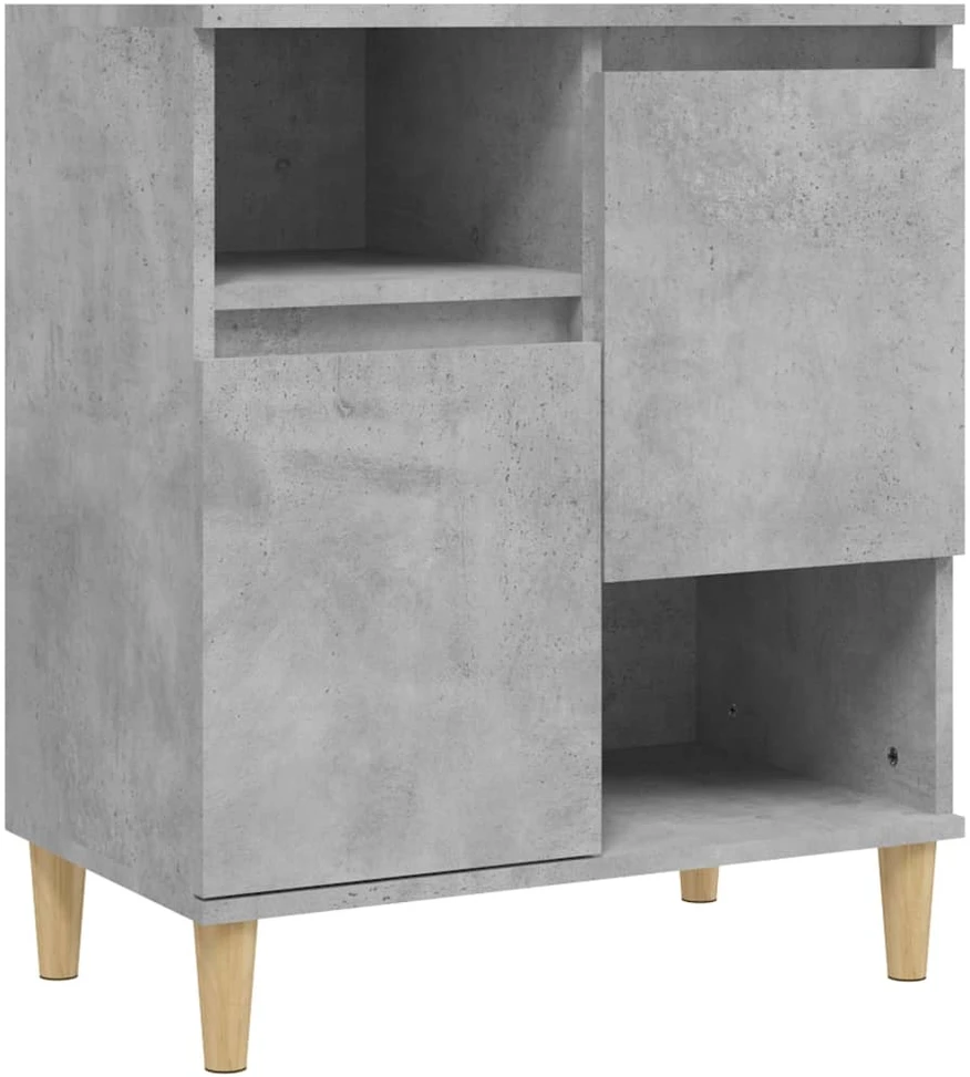 Šoninės spintelės, 2vnt., betono pilkos, 60x35x70cm, mediena