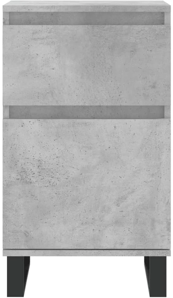Šoninės spintelės, 2vnt., betono pilkos, 40x35x70cm, mediena
