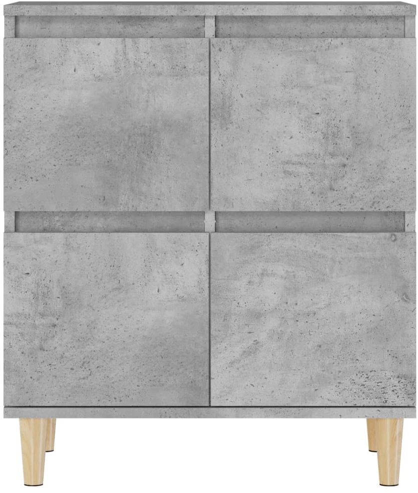 Šoninės spintelės, 2vnt., betono pilkos, 60x35x70cm, mediena