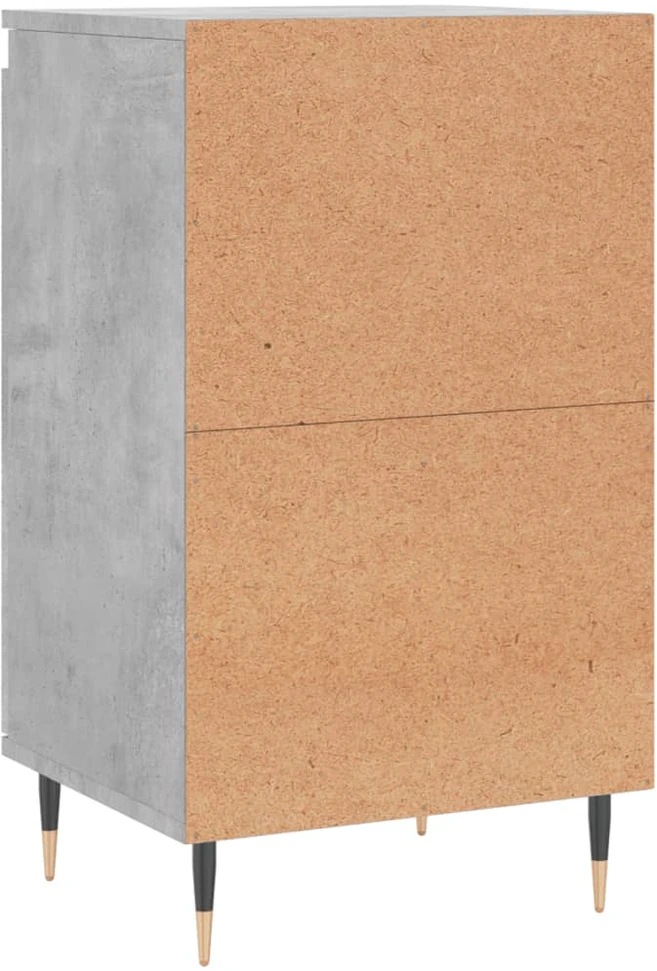 Šoninės spintelės, 2vnt., betono pilkos, 40x35x70cm, mediena