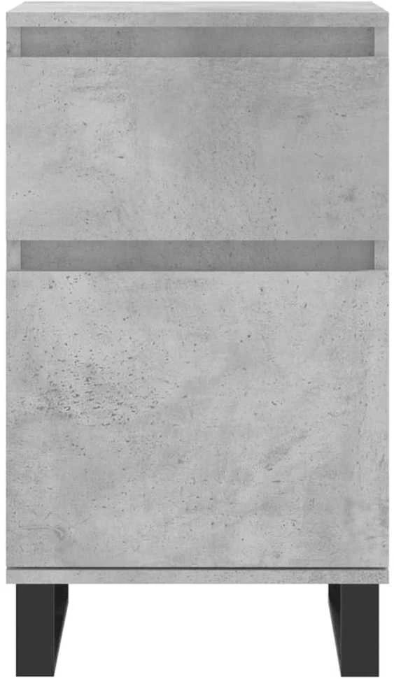 Šoninės spintelės, 2vnt., betono pilkos, 40x35x70cm, mediena