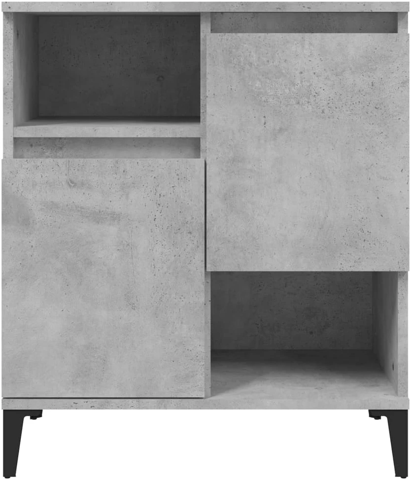 Šoninės spintelės, 2vnt., betono pilkos, 60x35x70cm, mediena