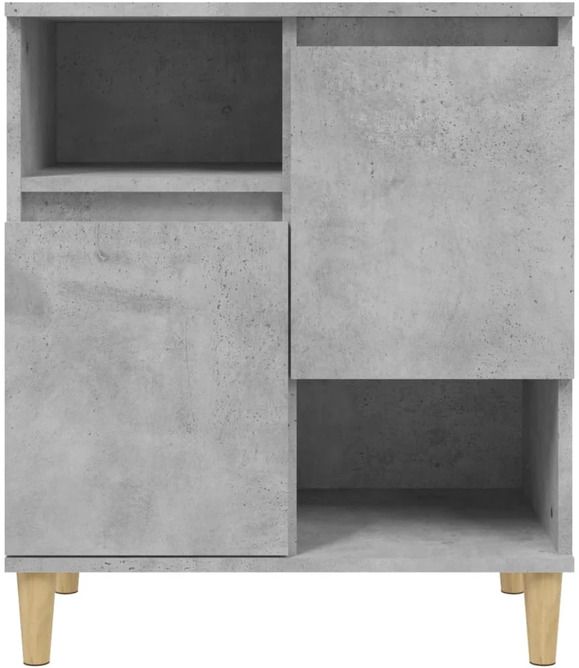 Šoninės spintelės, 2vnt., betono pilkos, 60x35x70cm, mediena