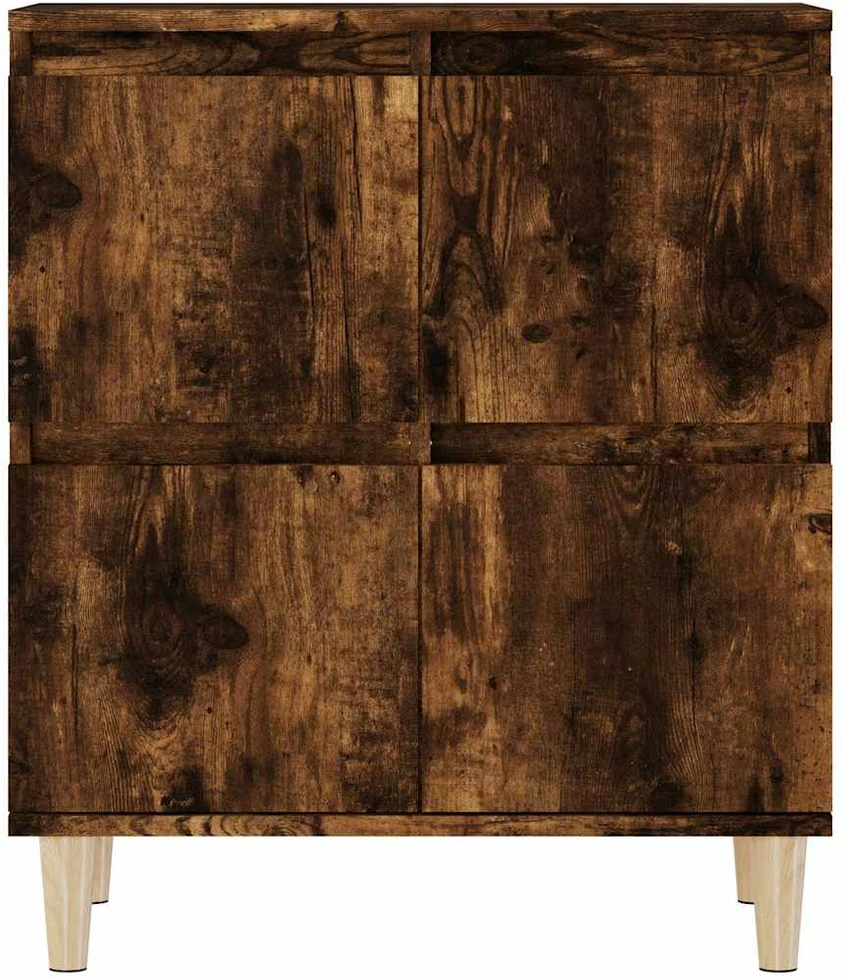 Šoninės spintelės, 2vnt., dūminio ąžuolo, 60x35x70cm, mediena