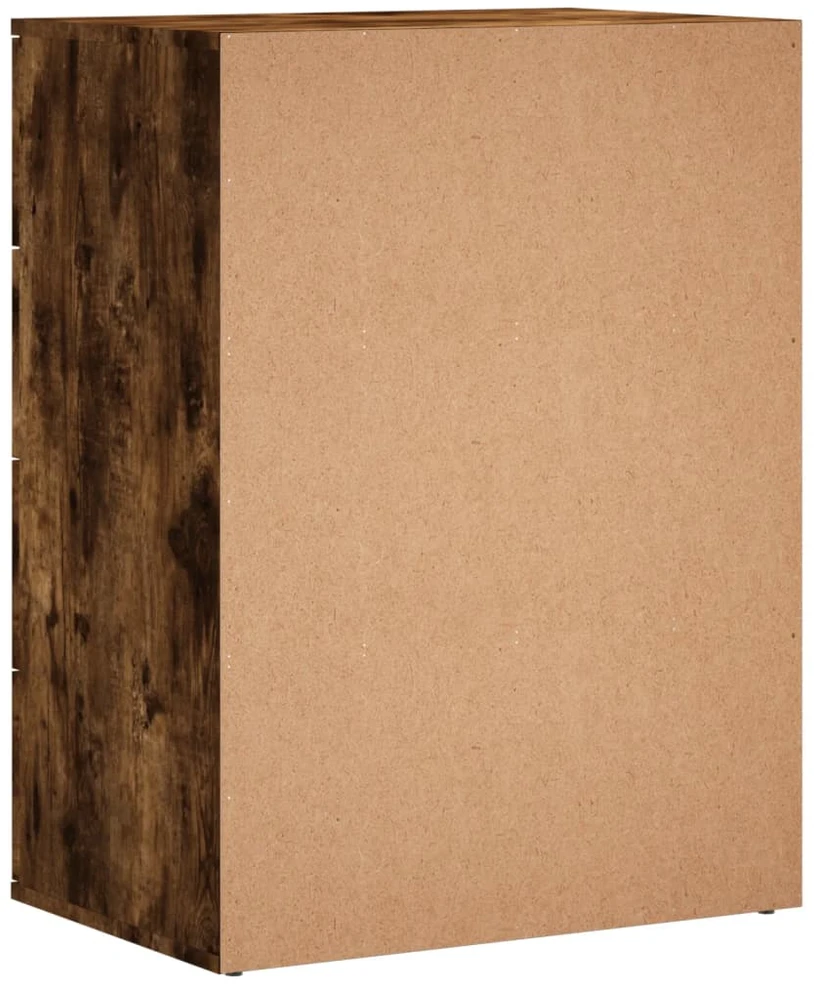 Šoninės spintelės, 2vnt., dūminio ąžuolo, 60x39x80cm, mediena