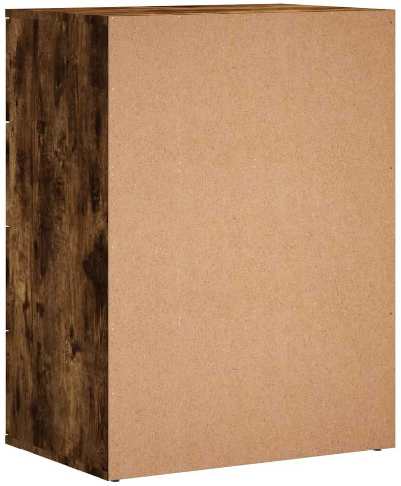 Šoninės spintelės, 2vnt., dūminio ąžuolo, 60x39x80cm, mediena