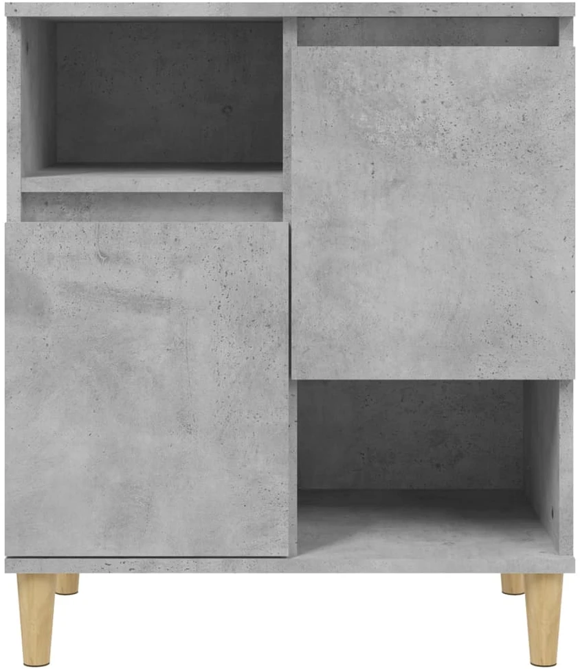Šoninės spintelės, 3vnt., betono pilkos, 60x35x70cm, mediena