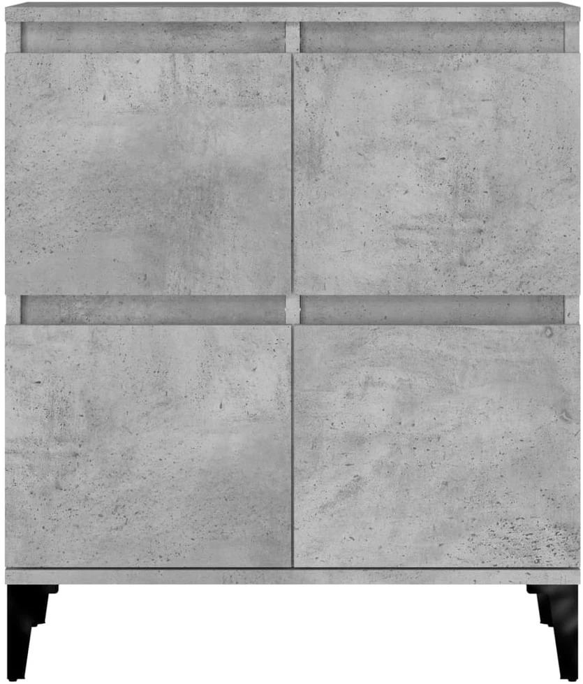Šoninės spintelės, 3vnt., betono pilkos, 60x35x70cm, mediena