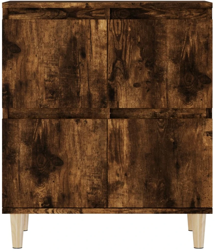 Šoninės spintelės, 3vnt., dūminio ąžuolo, 60x35x70cm, mediena