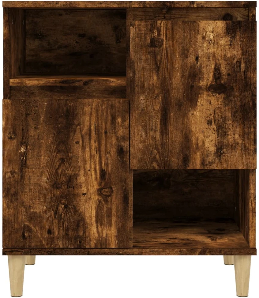 Šoninės spintelės, 3vnt., dūminio ąžuolo, 60x35x70cm, mediena