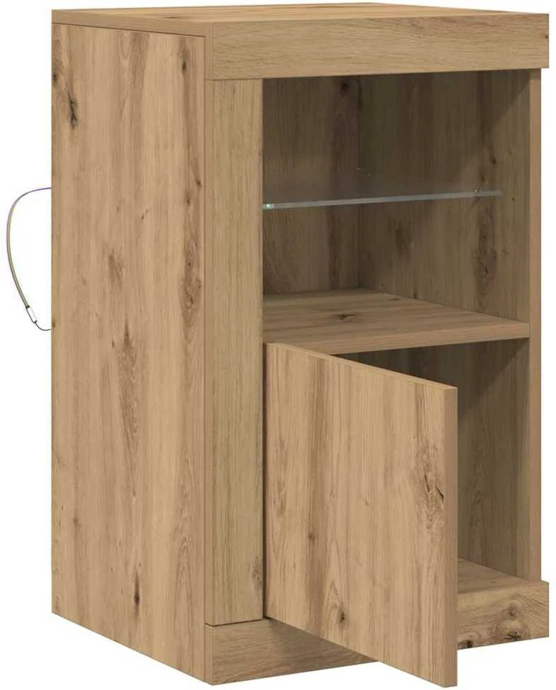 LED Bufetas 2 vnt. 41 x 37 x 67 cm Apdirbta mediena
