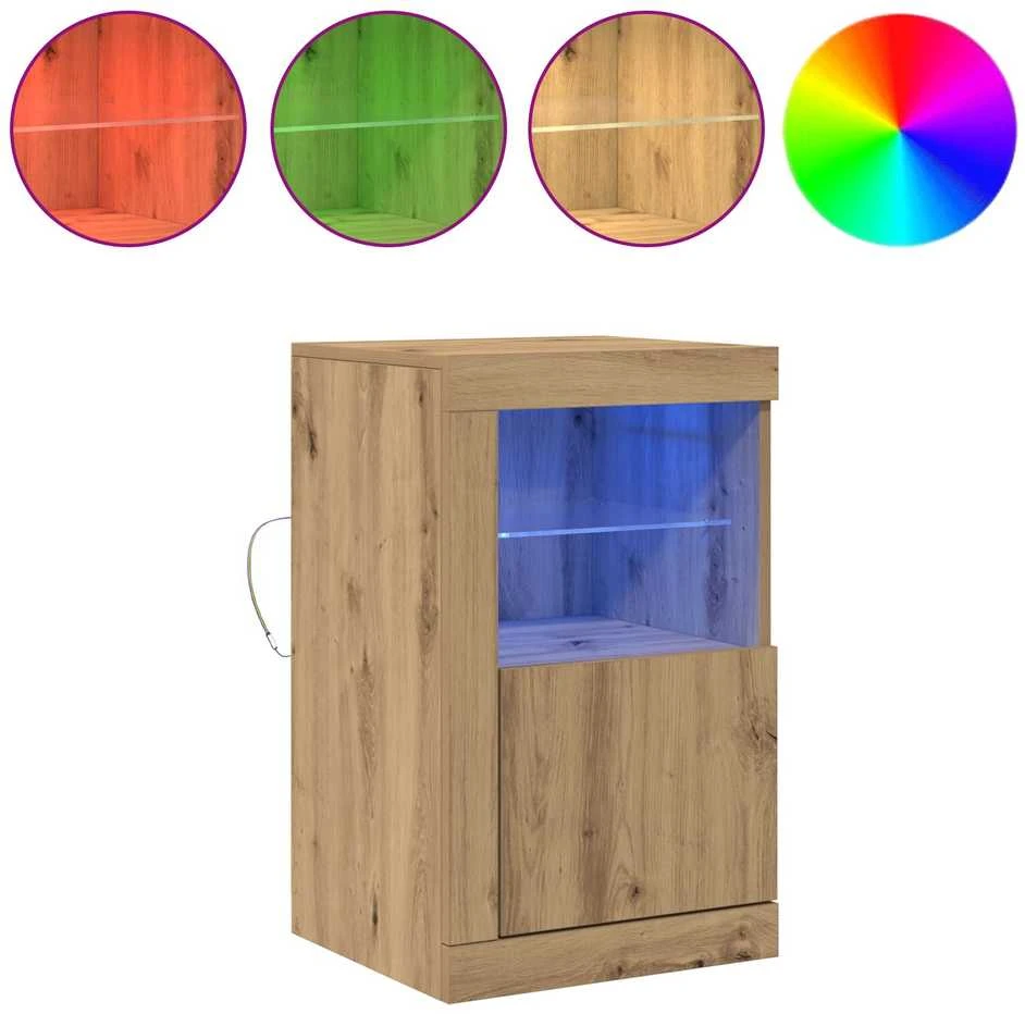 LED Bufetas 2 vnt. 41 x 37 x 67 cm Apdirbta mediena