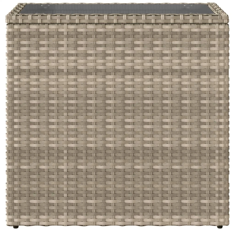 Šoninis sodo staliukas, pilkas, 58x27,5x55cm, poliratanas