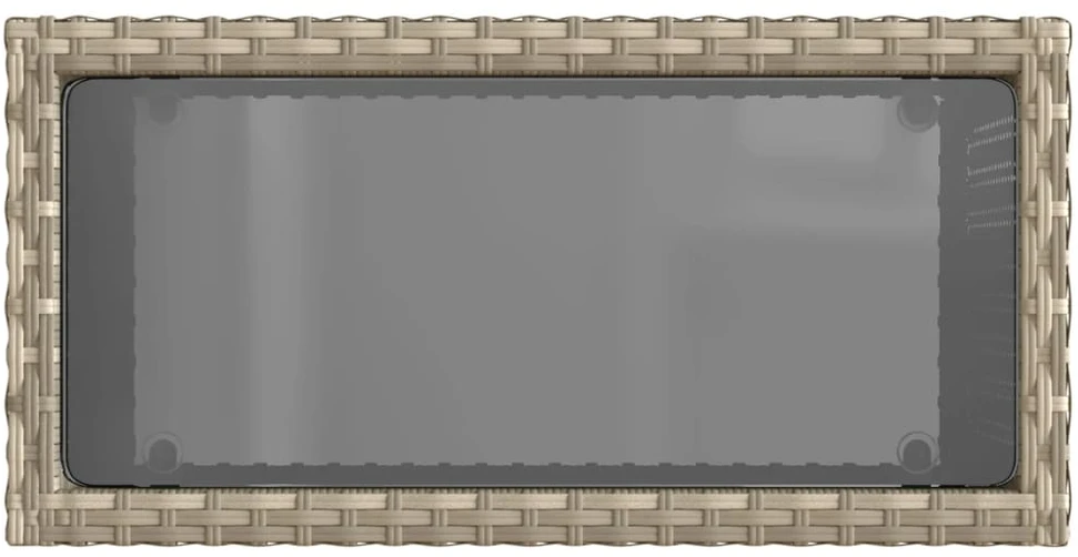 Šoninis sodo staliukas, pilkas, 58x27,5x55cm, poliratanas